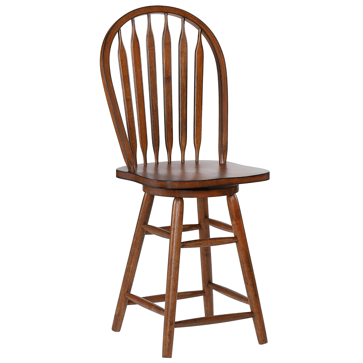 Arrowback Swivel Barstool 24" BW