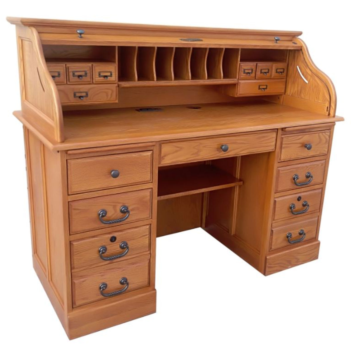 54" Roll Top Desk w/ USB Power Outlet H