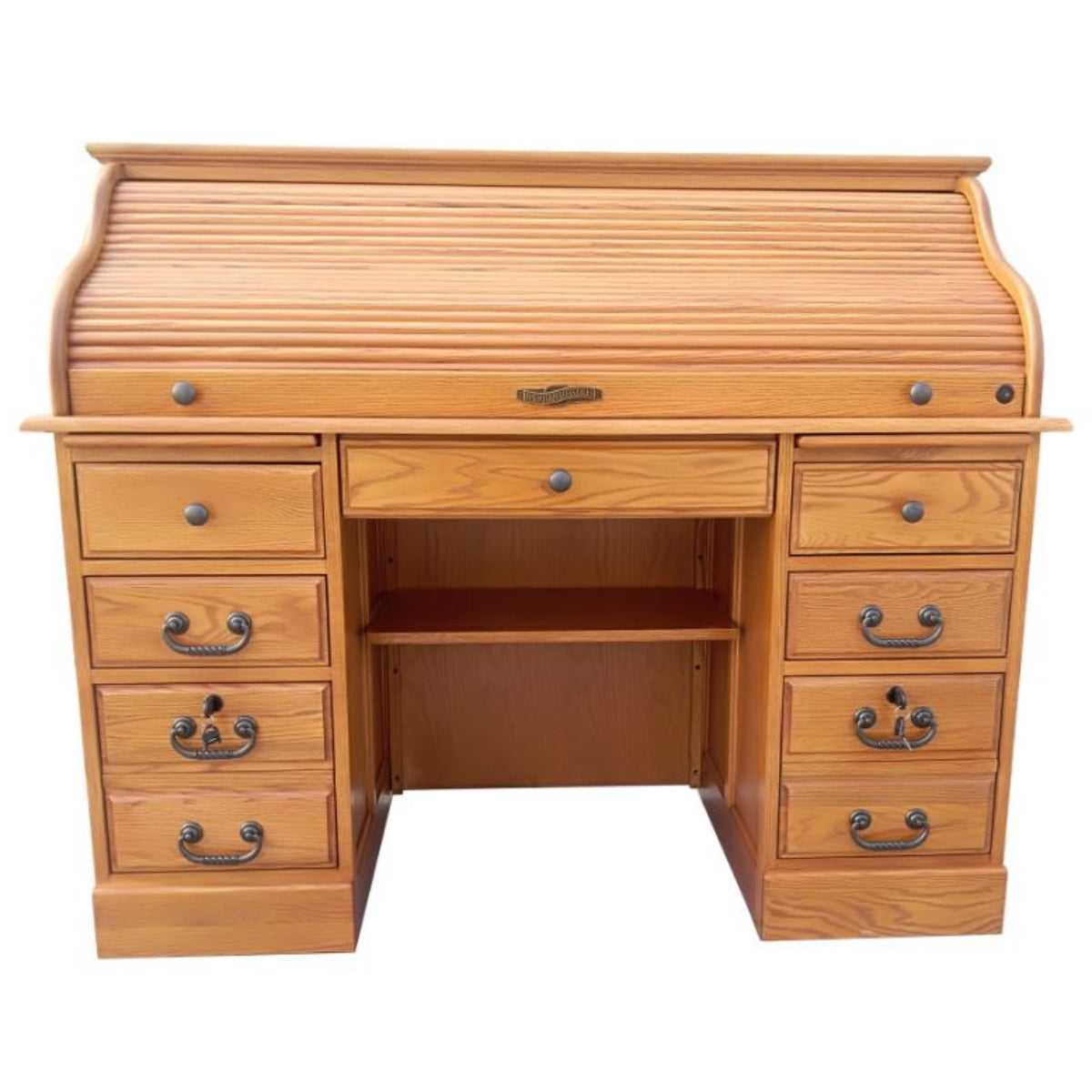 54" Roll Top Desk w/ USB Power Outlet H