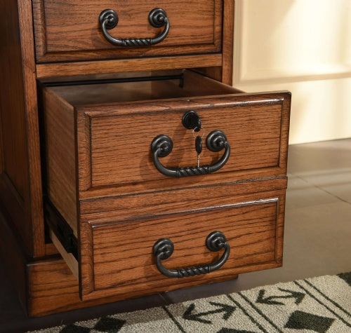 54" Deluxe Roll Top Desk w/ USB Power Outlet BW