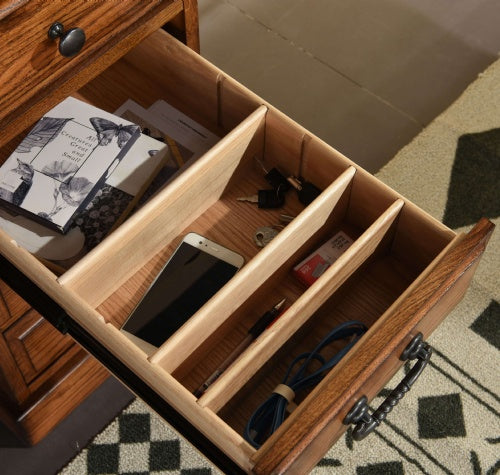 54" Deluxe Roll Top Desk w/ USB Power Outlet BW