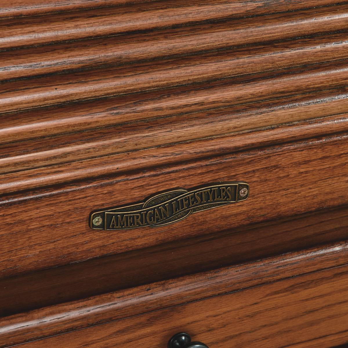 54" Deluxe Roll Top Desk w/ USB Power Outlet BW