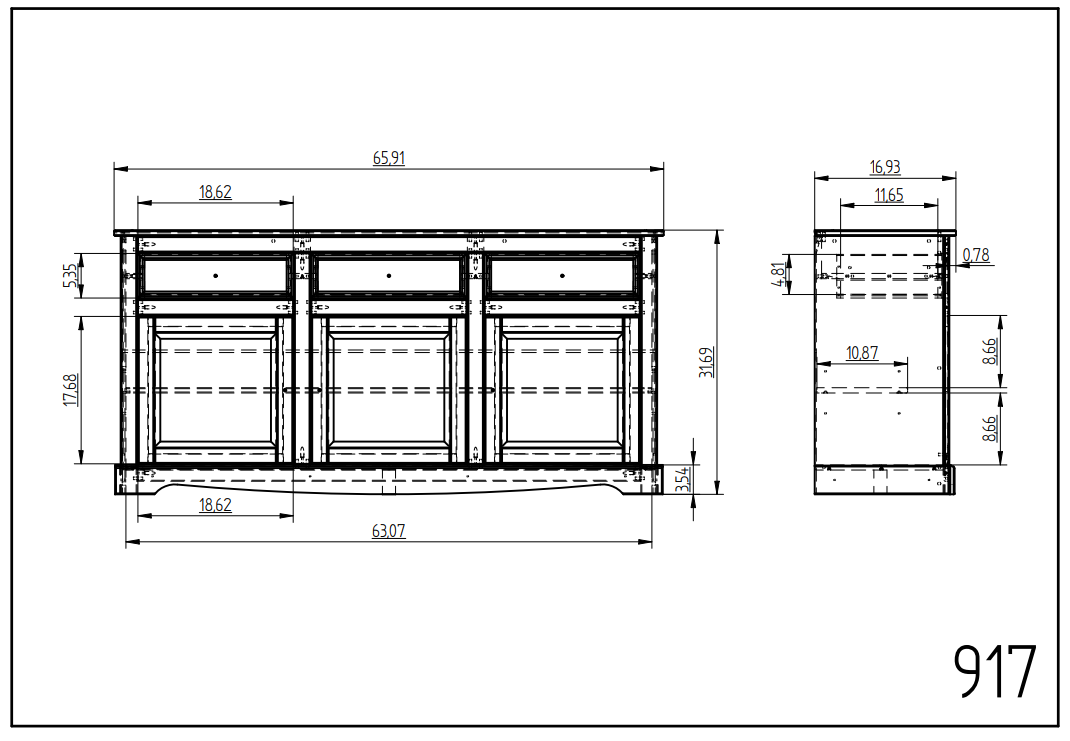 Wood Buffet Sideboard Corona | Furniture Dash