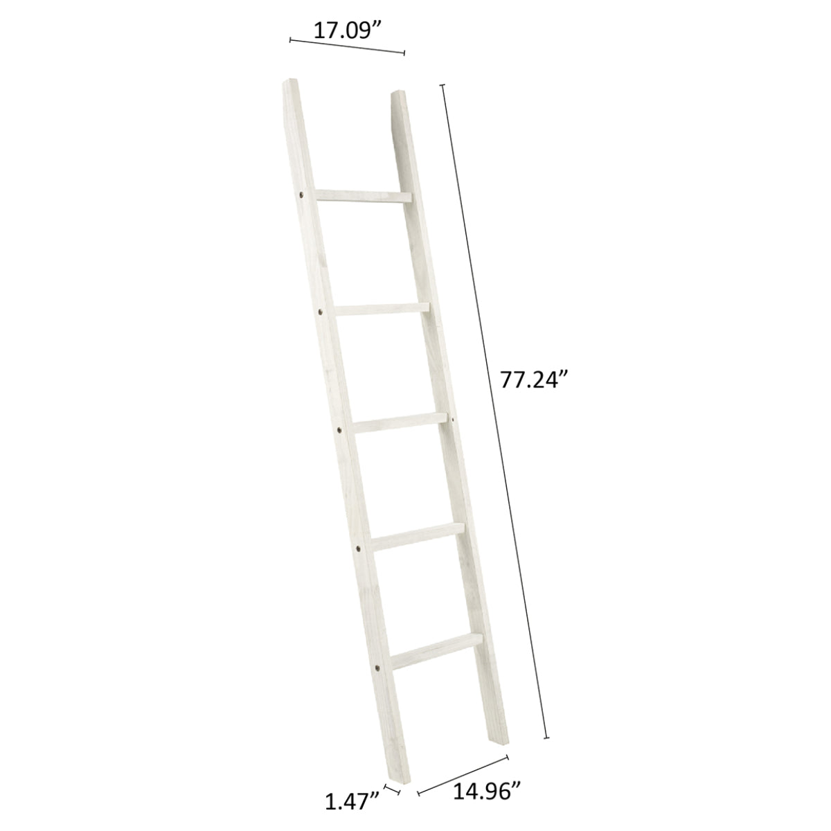Wood Blanket Ladder White Distressed | Furniture Dash