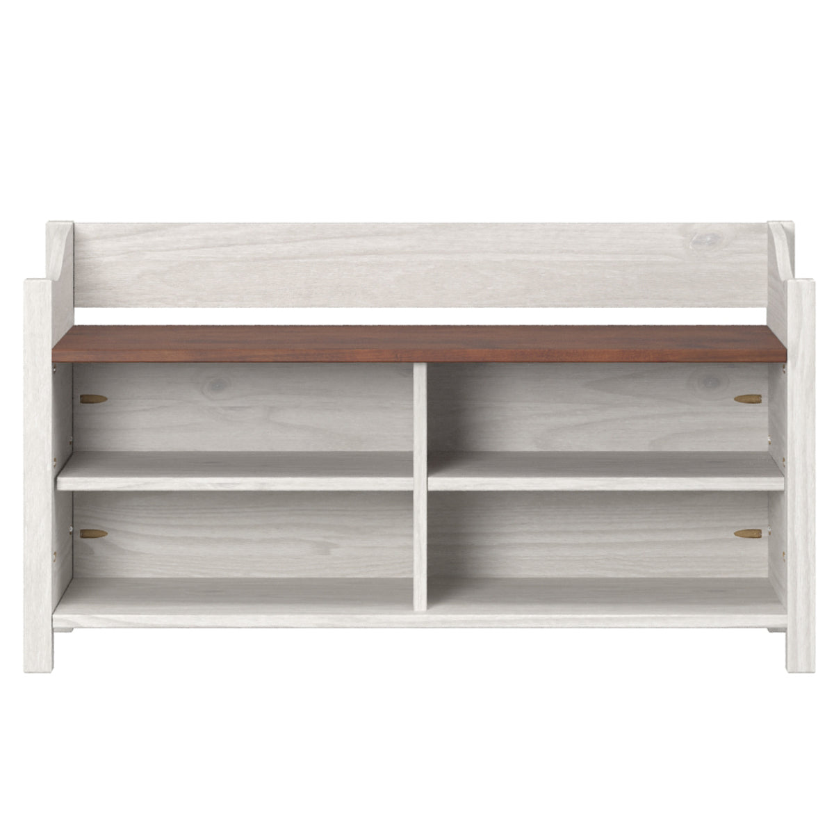 Shoe Rack and Bench White Distressed | Furniture Dash