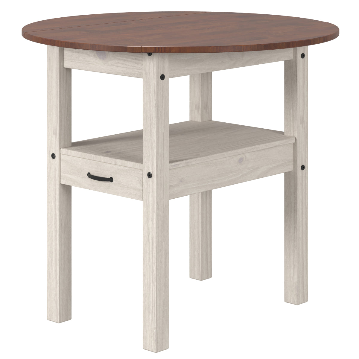 Bar Height Dining Set of Drop Leaf Table and 4 Stools | Furniture Dash