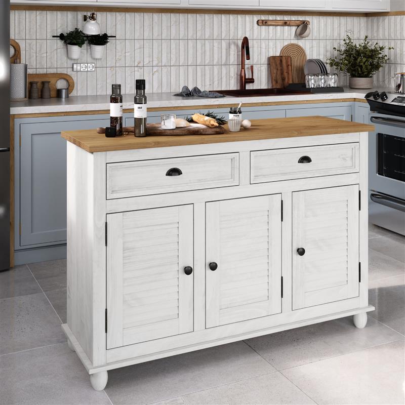 Sideboard / Kitchen Island Easy Assembly Corona Snow | Furniture Dash