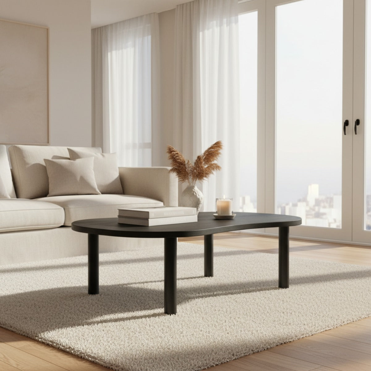 Wood Coffee Table Corona Black | Furniture Dash