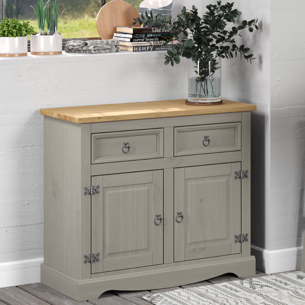 Wood Buffet Sideboard Corona Gray | Furniture Dash