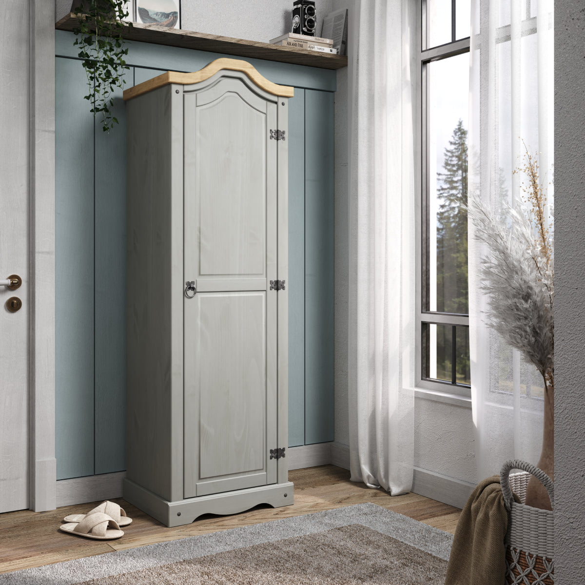 Hall Armoire Corona Gray | Furniture Dash