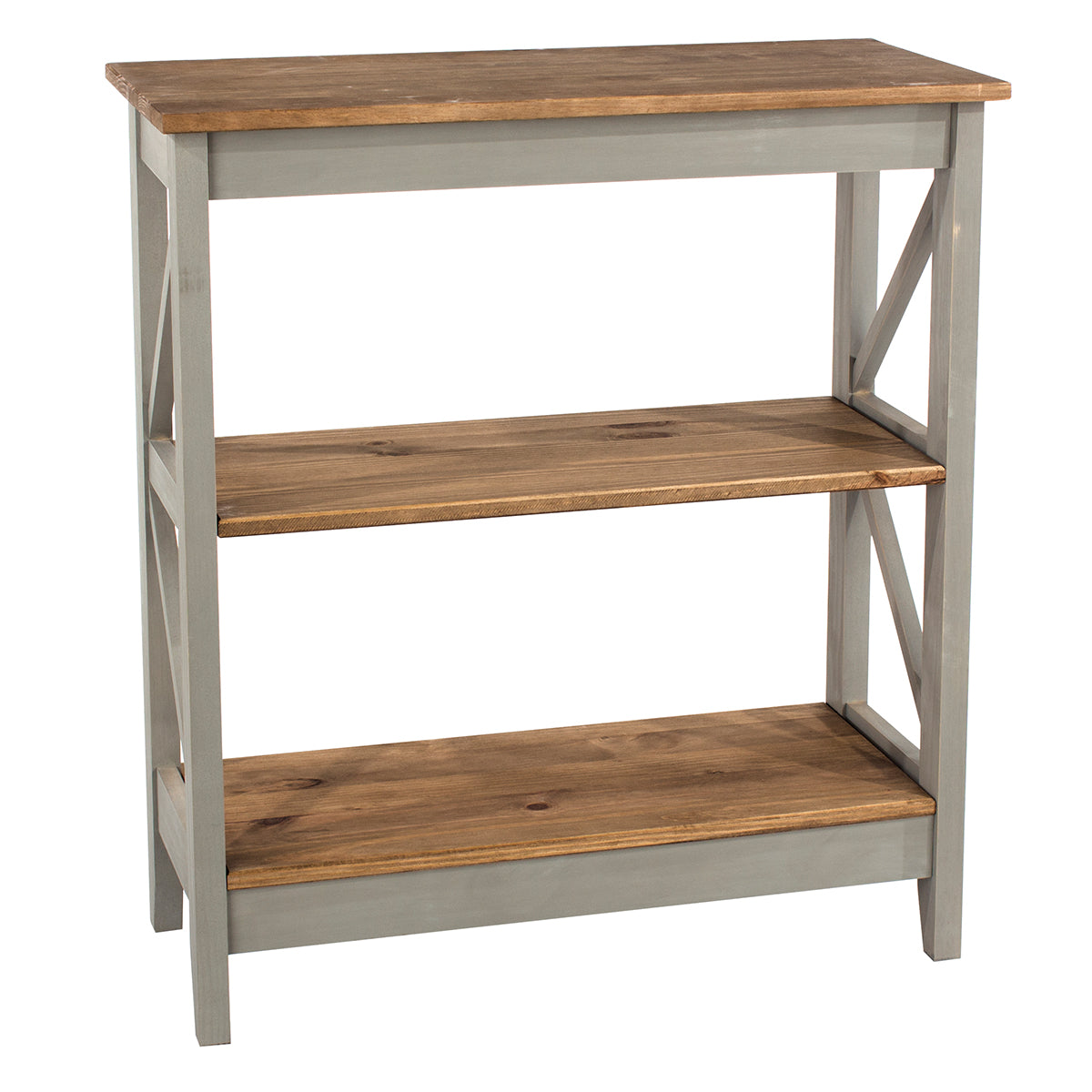 Wood Shelf Unit 3 Tier Corona Gray | Furniture Dash