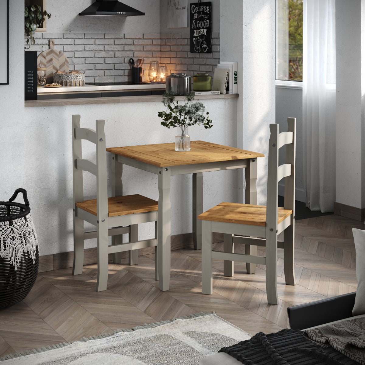 Wood Dining Table Corona Gray | Furniture Dash