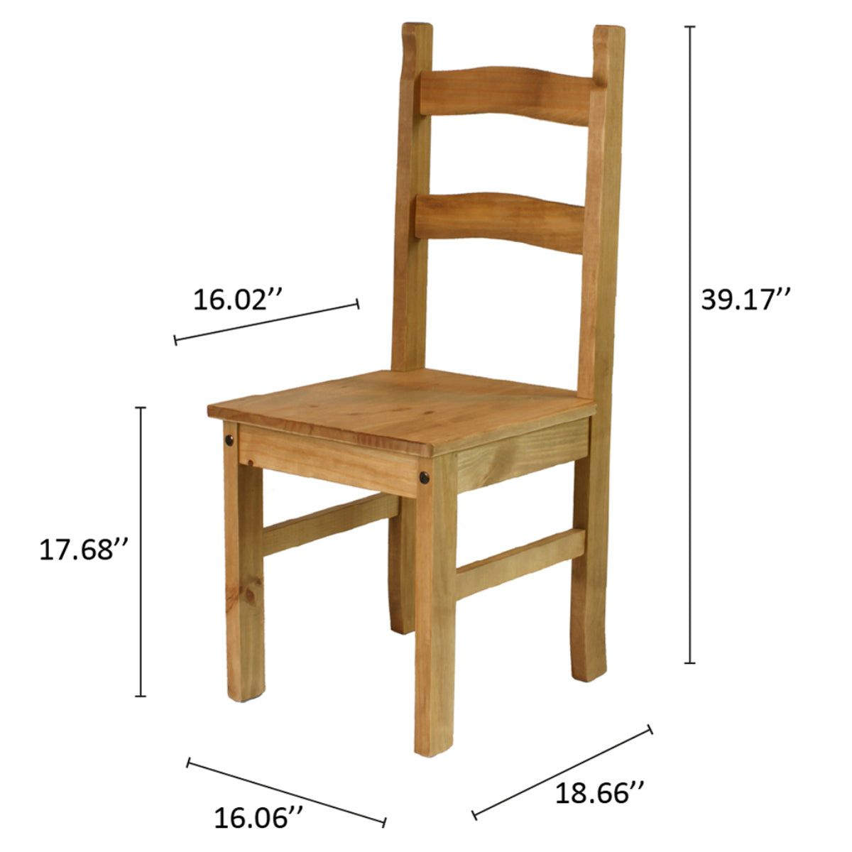 Solid Wood Dining Chair (Set of 2) Corona | Furniture Dash