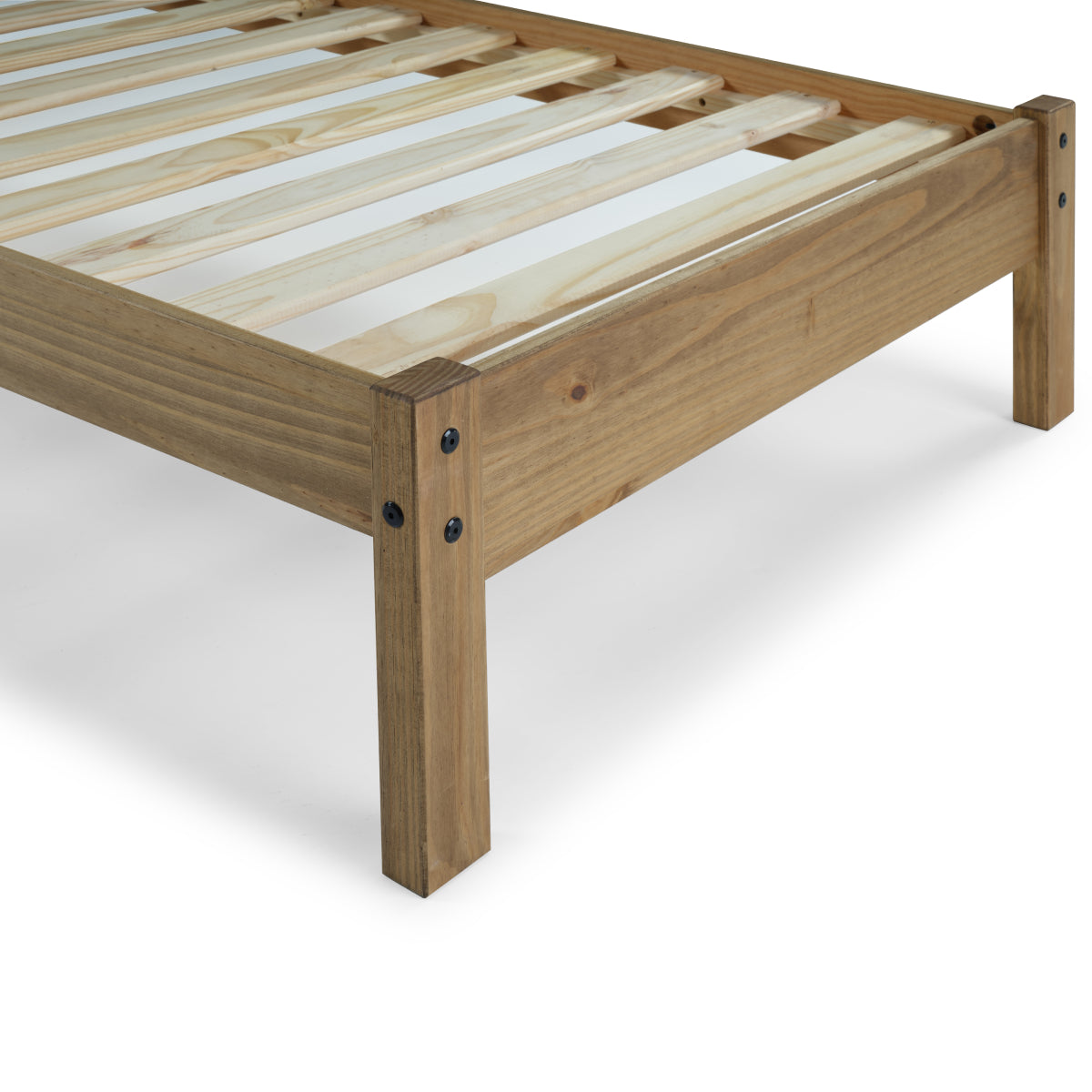 Wood Slatted Twin Size Bed Corona | Furniture Dash