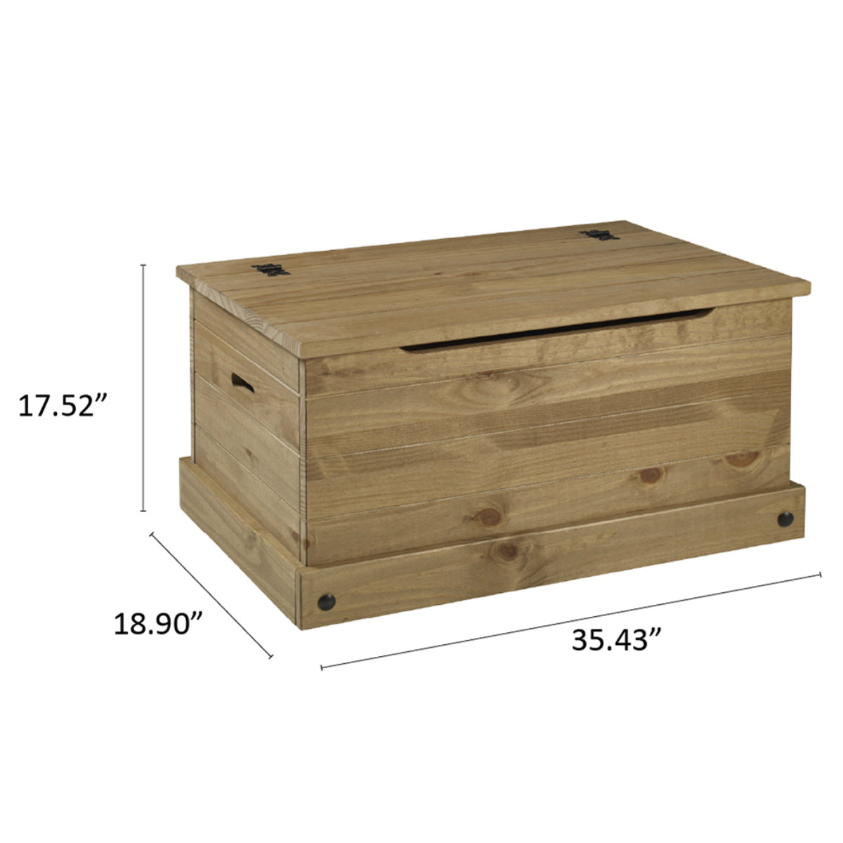 Wood Storage Trunk Ottoman Corona | Furniture Dash