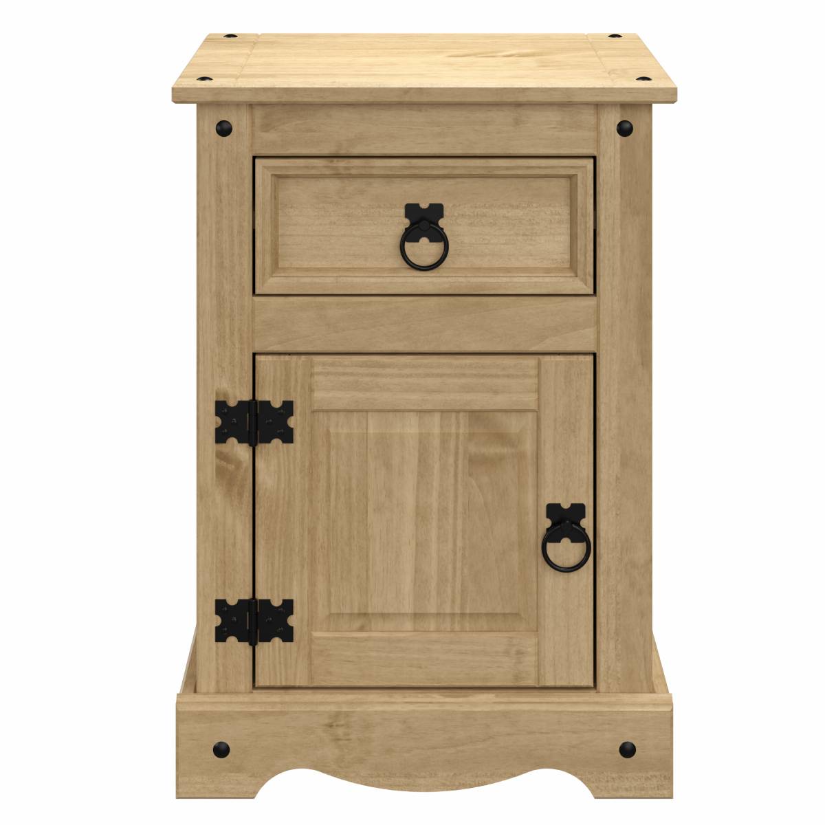 Wood Nightstand 1 Door 1 Drawer Corona | Furniture Dash