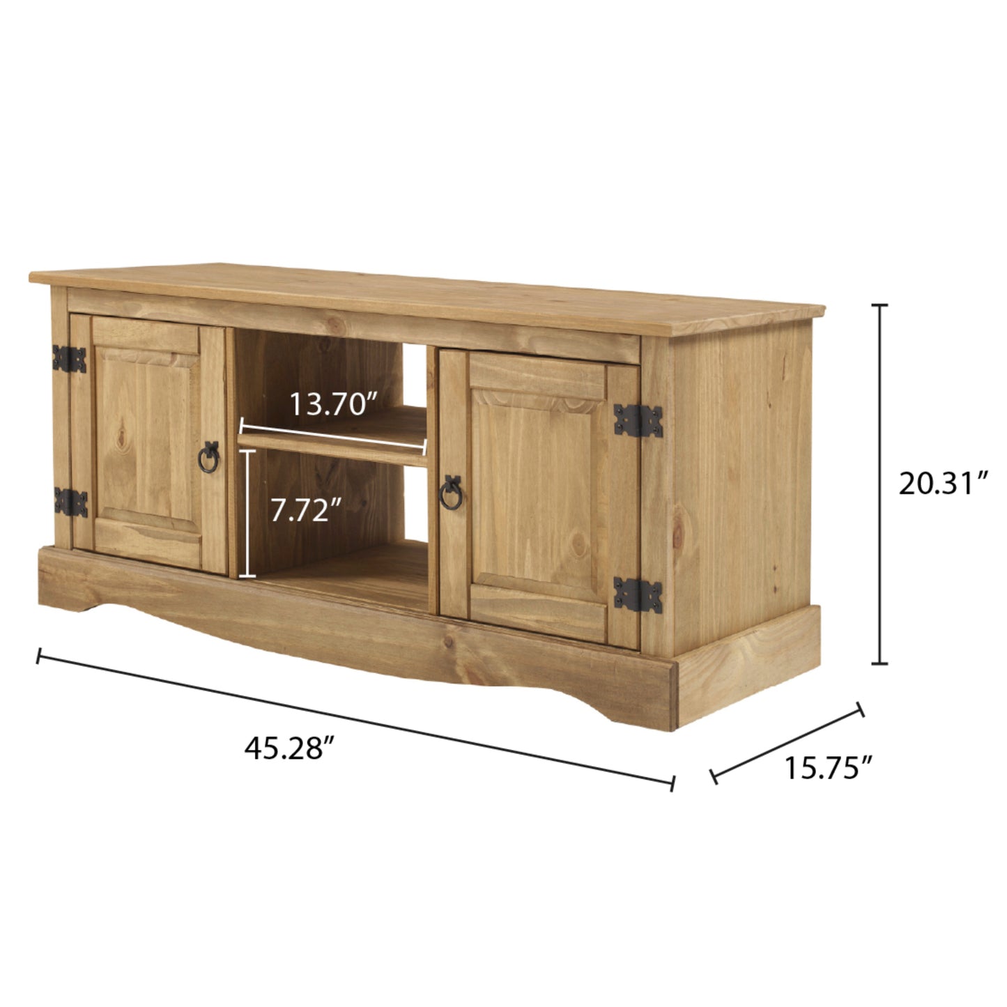 Wood TV Entertainment Stand Corona | Furniture Dash