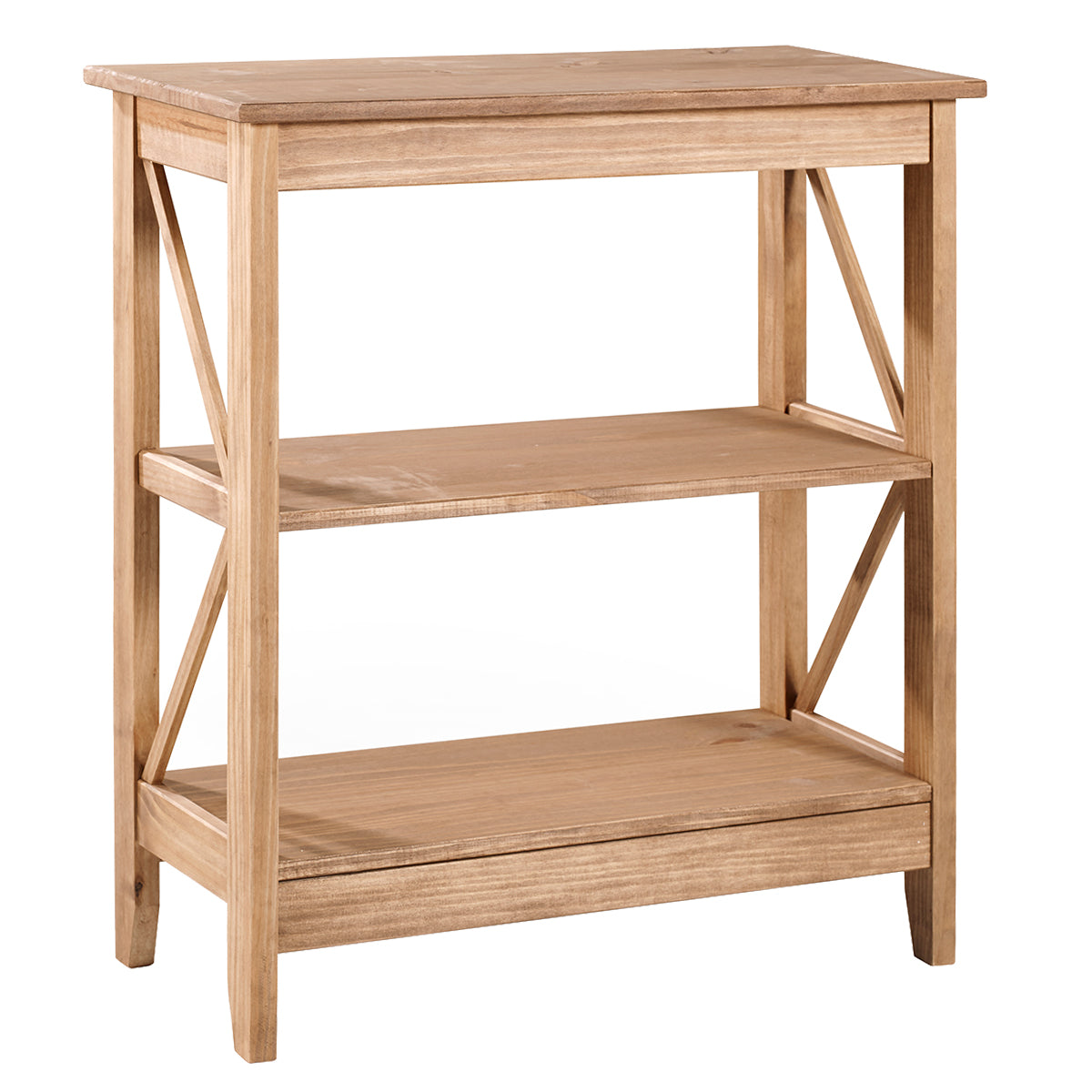 Wood Shelf Unit 3 Tier Corona | Furniture Dash