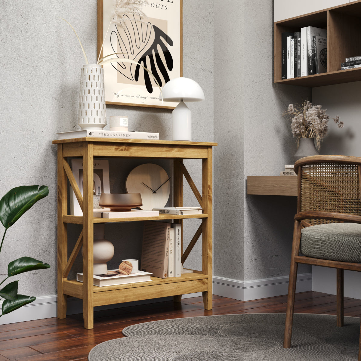 Wood Shelf Unit 3 Tier Corona | Furniture Dash