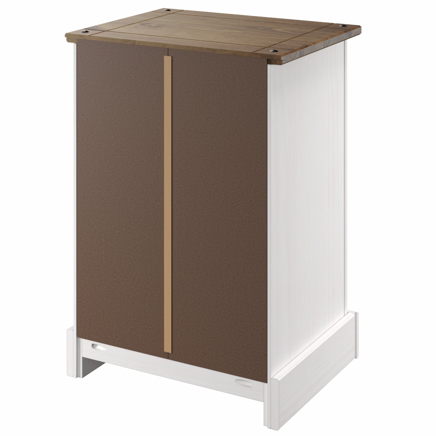 Wood Nightstand 3 Drawers Corona Snow | Furniture Dash