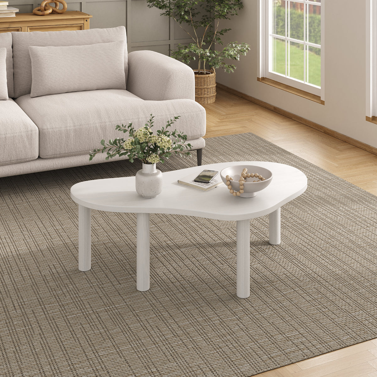 Wood Coffee Table Corona Snow | Furniture Dash