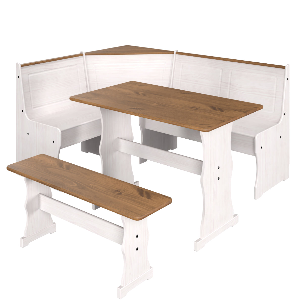 Corner Dining Set Corona Snow | Furniture Dash