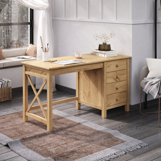Wood Dressing Table Vanity Makeup Large Corona | Furniture Dash