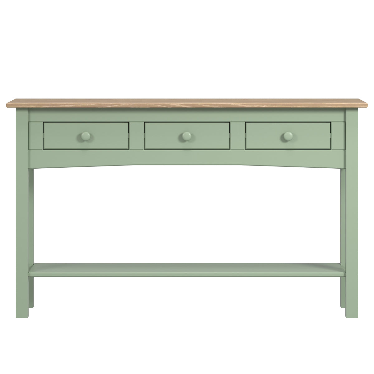 Wood Hall Table Console 3 Drawers Farmhouse Sage Green | Furniture Dash