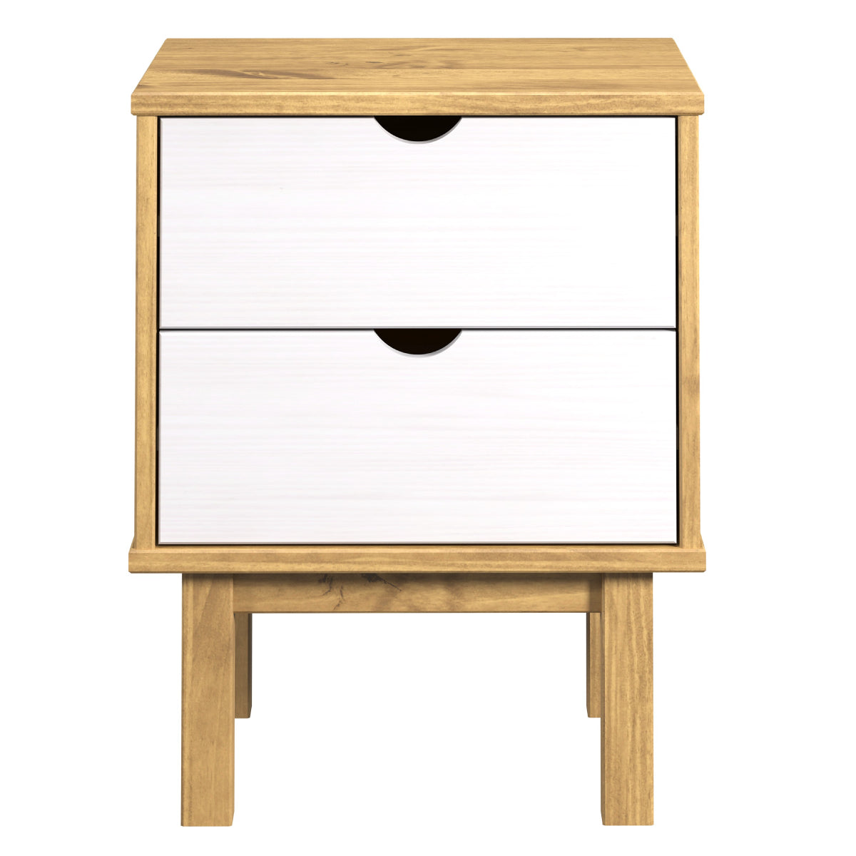 Wood Nightstand 2 Drawers Norden | Furniture Dash
