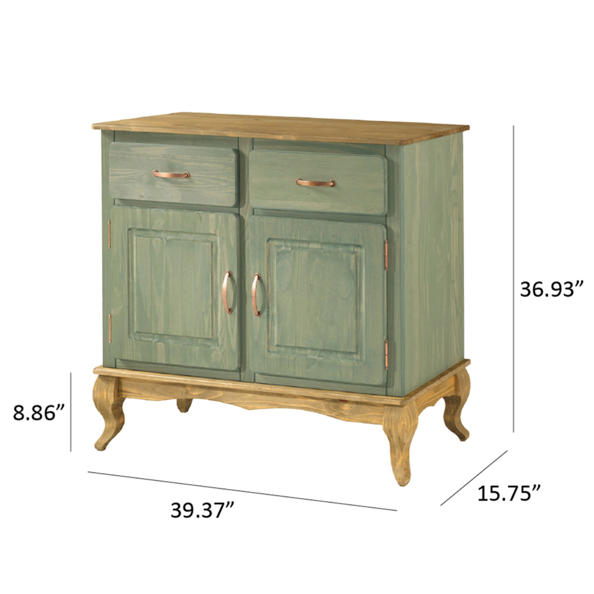 Wood Buffet Sideboard Green | Furniture Dash