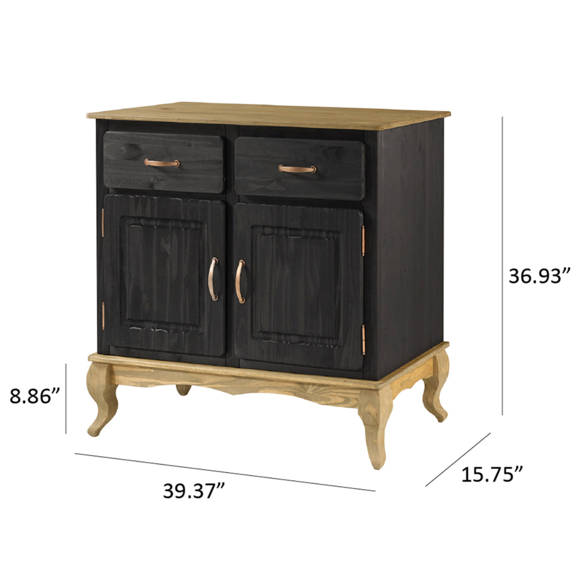 Wood Buffet Sideboard Black | Furniture Dash