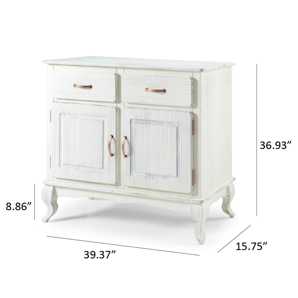Wood Buffet Sideboard White Distressed | Furniture Dash