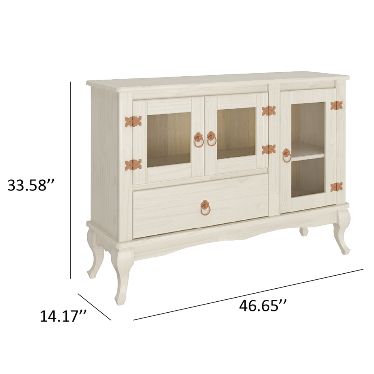 Wood Buffet Sideboard White Distressed | Furniture Dash