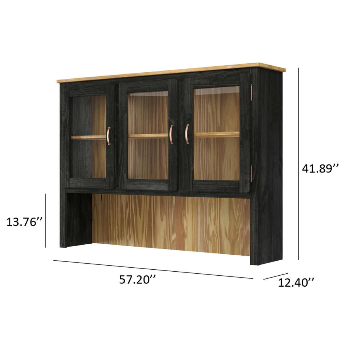 Wood Dining Hutch Black | Furniture Dash
