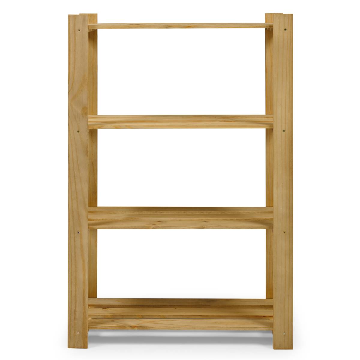 4 Shelf Slatted Organizer Antique Brown | Furniture Dash