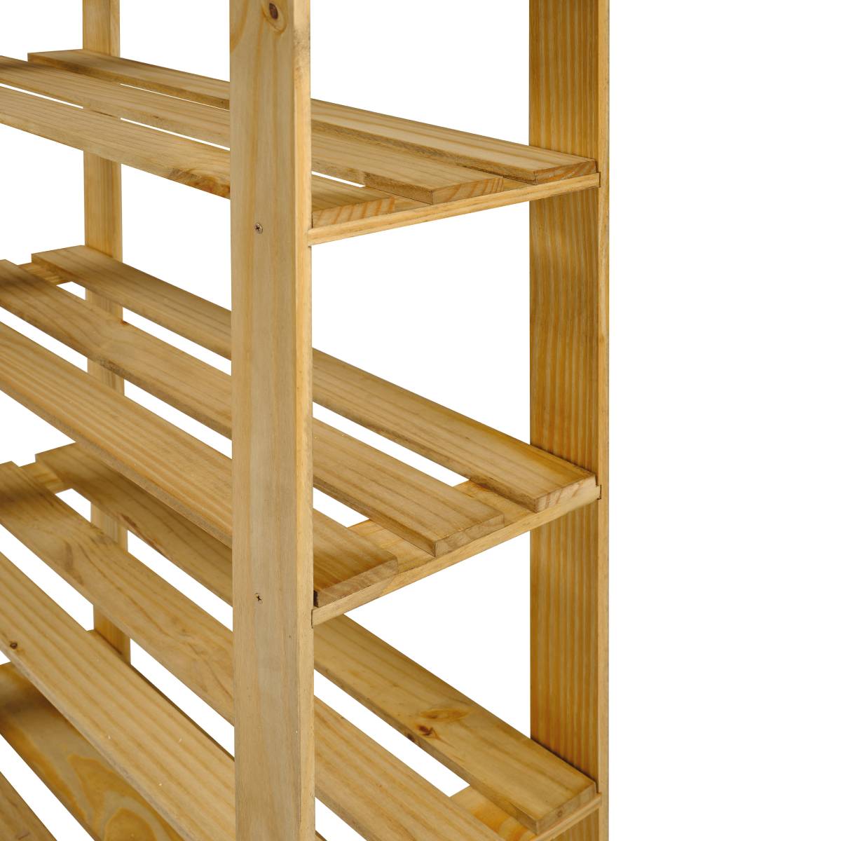 6 Shelf Slatted Organizer Antique Brown | Furniture Dash