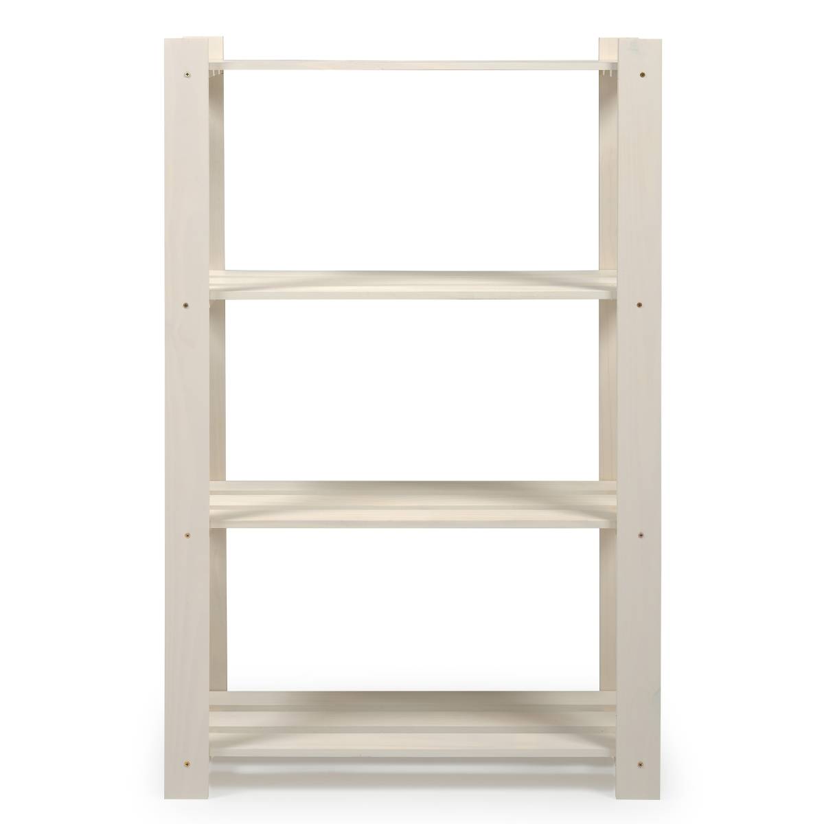 4 Shelf Slatted Organizer White | Furniture Dash