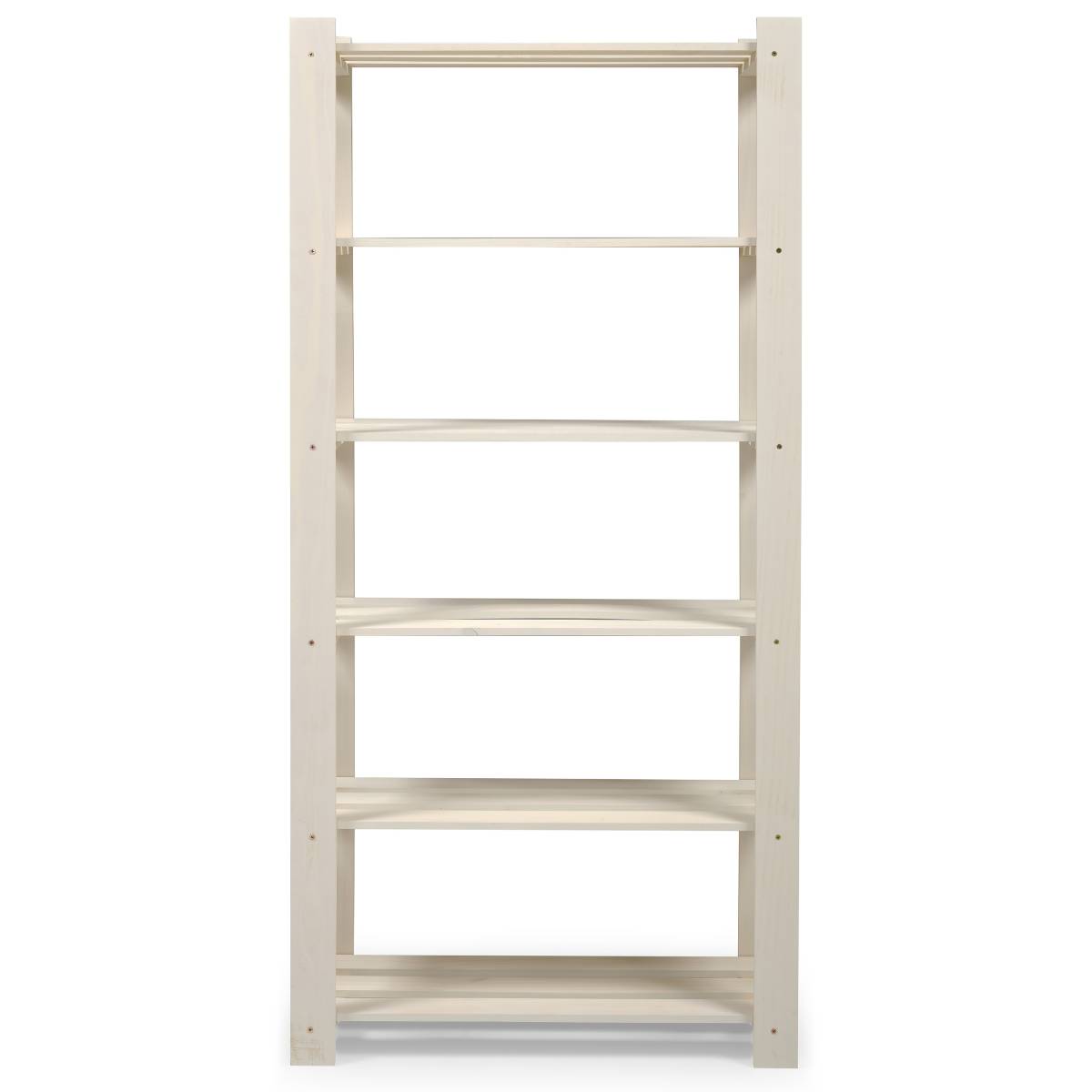6 Shelf Slatted Organizer White | Furniture Dash