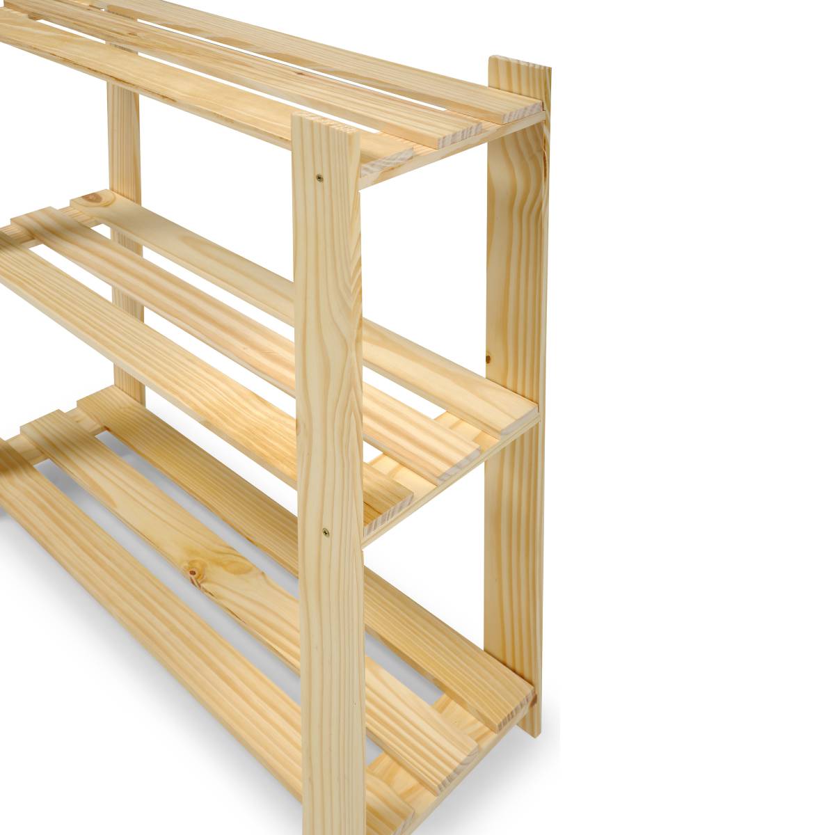 3 Shelf Slatted Organizer Natural | Furniture Dash