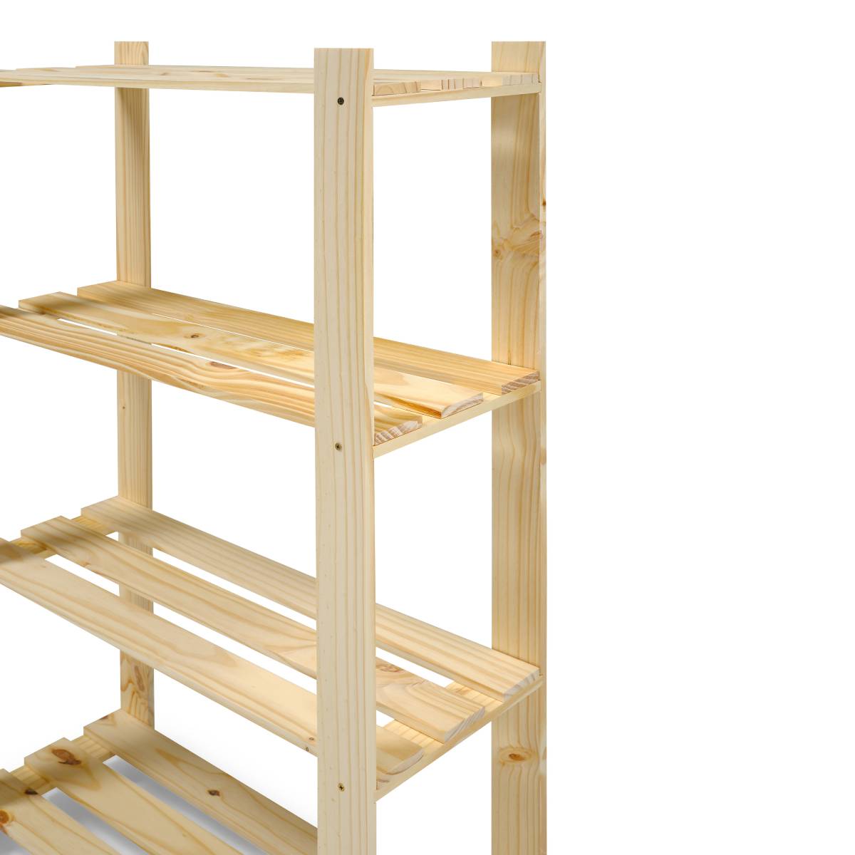 4 Shelf Slatted Organizer Natural | Furniture Dash