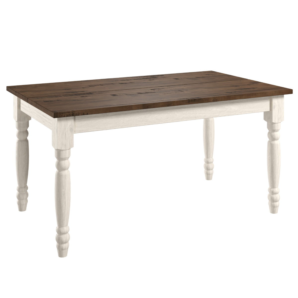 Wood Dining Table White Distressed | Furniture Dash