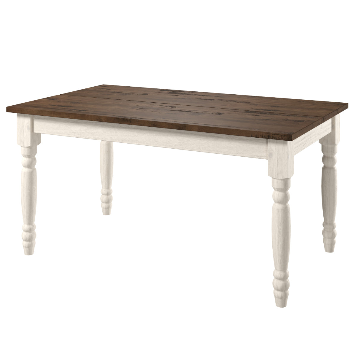 Wood Dining Table White Distressed | Furniture Dash