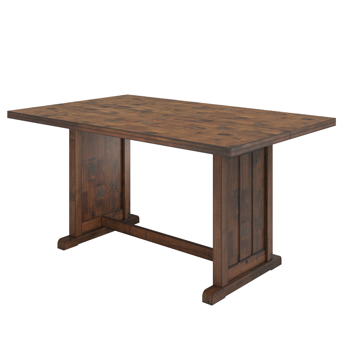 Corner Dining Set Harvest Walnut Distressed | Furniture Dash