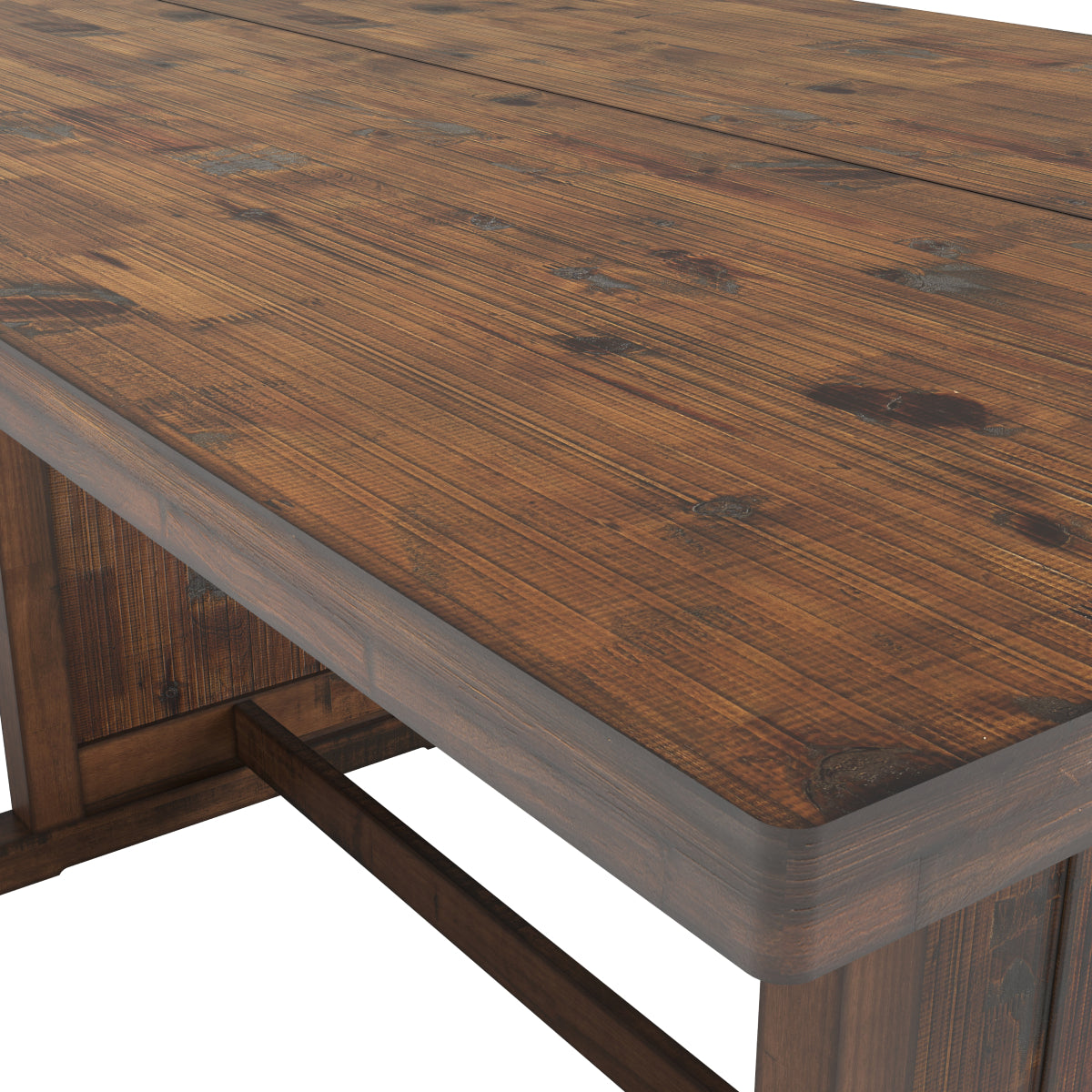 Corner Dining Set Harvest Walnut Distressed | Furniture Dash