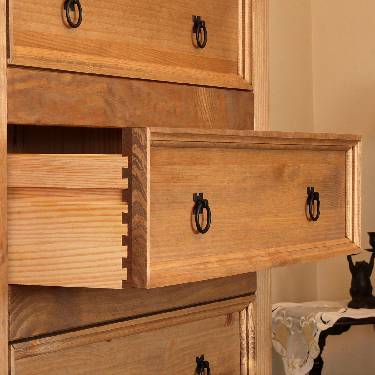 Wood Dresser 4 Drawers Chest Corona | Furniture Dash