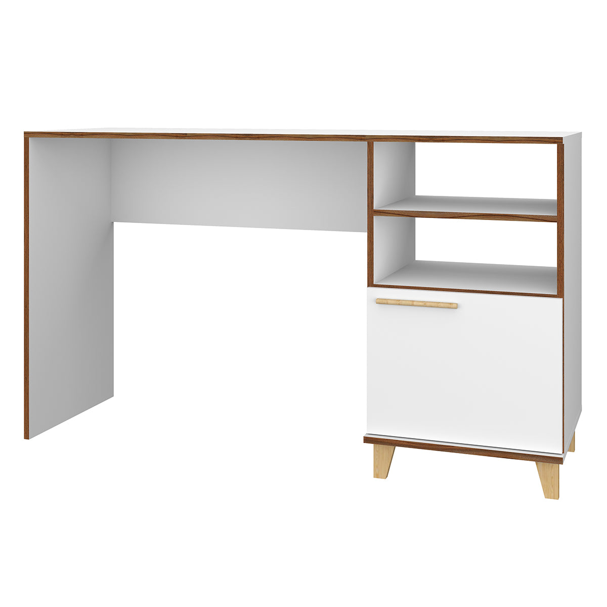 Computer Desk White and Wood | Furniture Dash