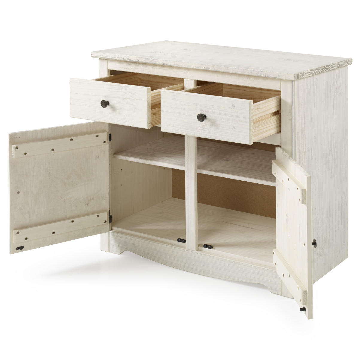 Wood Buffet Sideboard White Distressed | Furniture Dash