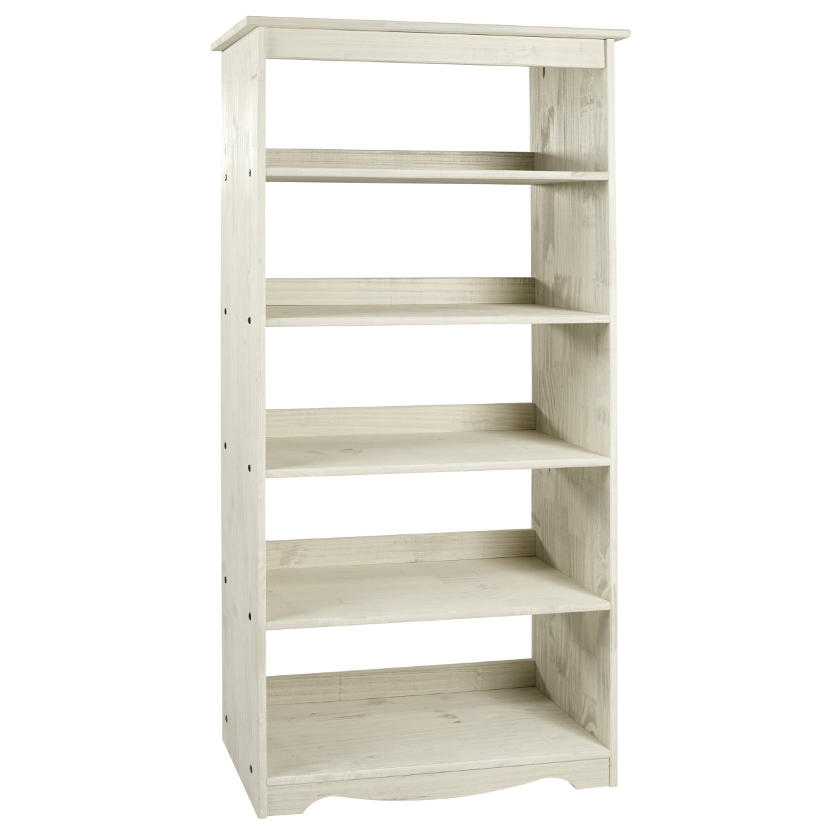 Wood Bookcase White Distressed | Furniture Dash