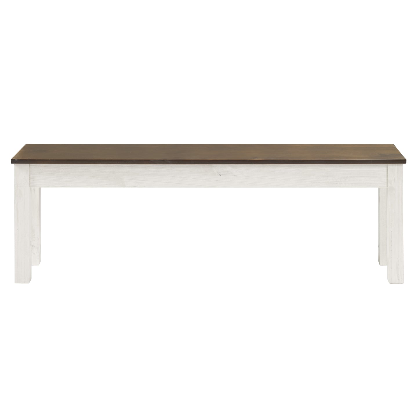 Wood Bench White Distressed | Furniture Dash