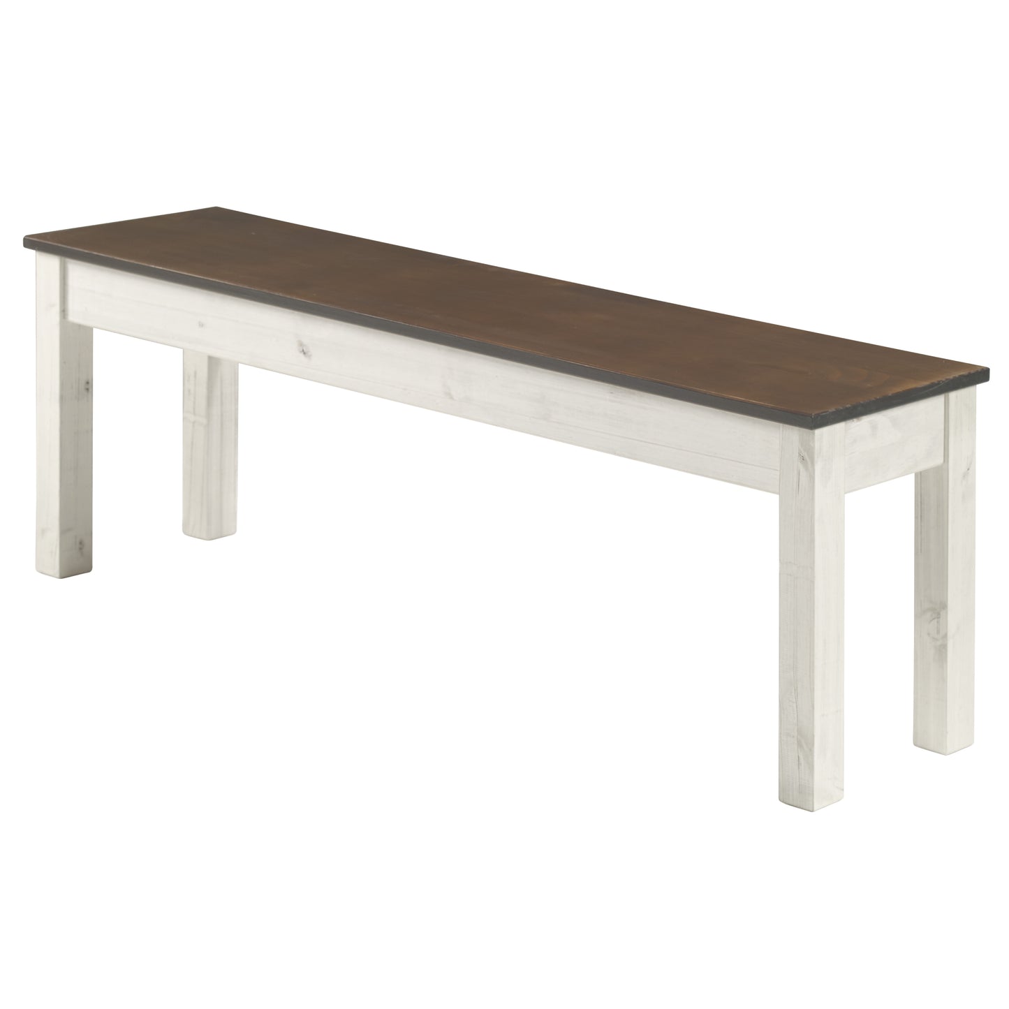 Wood Bench White Distressed | Furniture Dash